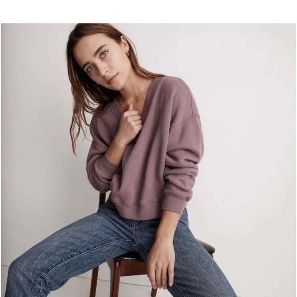Madewell Airyterry Cropped sweatshirt. XS